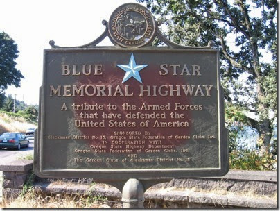 IMG_2730 Blue Star Memorial Highway Marker in Oregon City, Oregon on August 19, 2006
