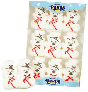 And Peeps get dressed up for other holidays, too. Try a snowman in the wintertime...