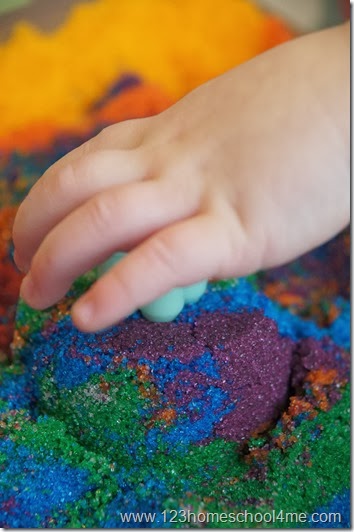 Build sandcastles inside with homemade sand Build sandcastles inside with homemade sand