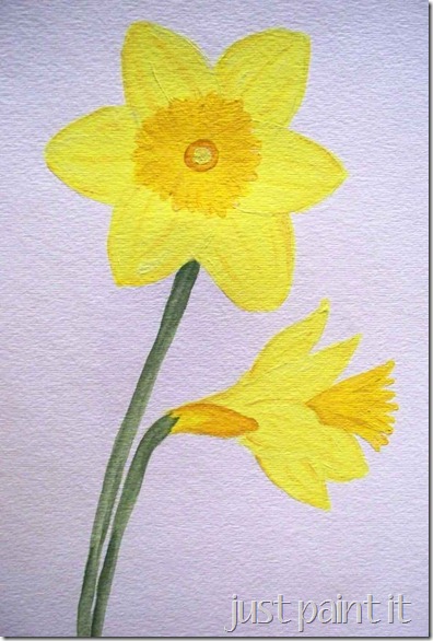how to paint daffodils