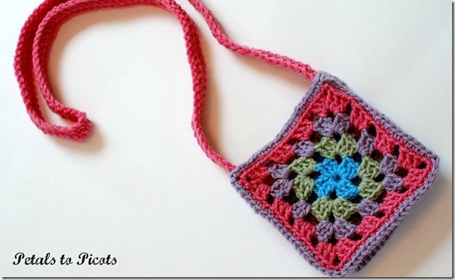 Granny Square Purse Crochet Pattern - Petals to Picots