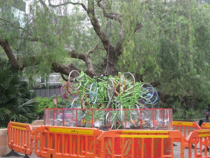 Image Dimension: 700x525 :: Christmas Trees: 23-foot-tall made from 100 old Bicycles in Sydney Christmas Trees: 23-foot-tall made from 100 old Bicycles in Sydney