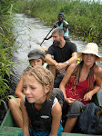 Navigating the narrow channels through the wetlands, the Marimbus, Chapada Diamantina, Brazil
