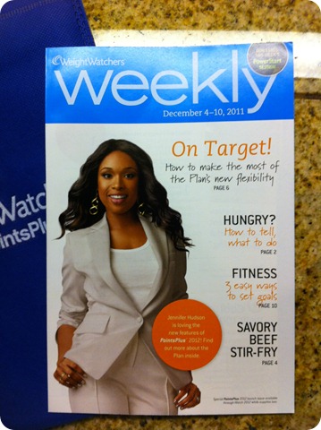 Weeky Weight Watcher Handout Jennifer Hudson