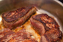 Sear on high heat on one side, cook at medium heat on the other side peppercorn-steak-1.jpg