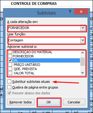 Como inserir SUBTOTAIS automáticos em uma planilha do Excel - Visual Dicas