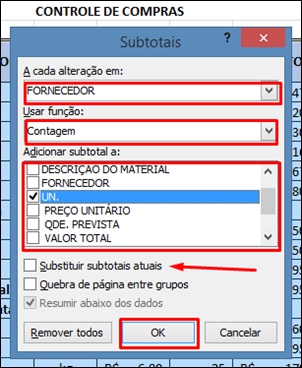 Como inserir SUBTOTAIS automáticos em uma planilha do Excel - Visual Dicas Como inserir SUBTOTAIS automáticos em uma planilha do Excel - Visual Dicas