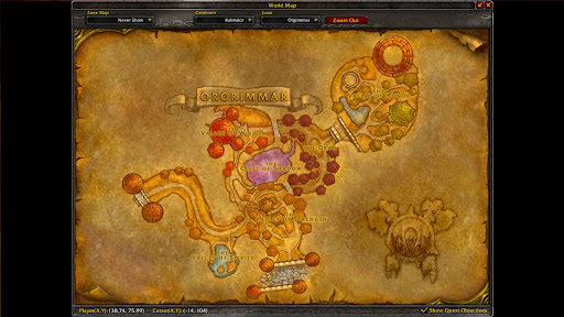 World+of+warcraft+map+kalimdor