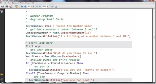 small basic codes games small basic codes games