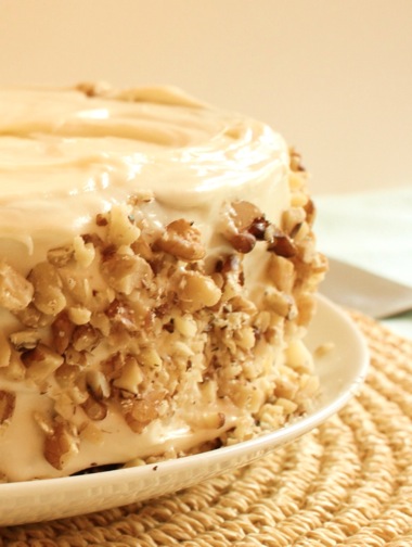 Eat local birthday cake carrot cake maple cream cheese walnut