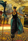 Blue Fairy on stilts