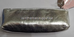 Bella Beauty Small Metallic Cosmetic Bag Silver