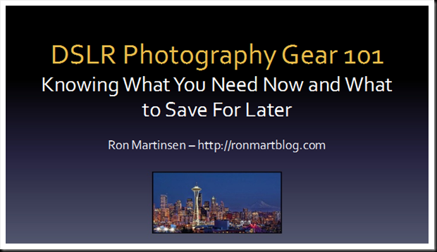 Ron Martinsen DSLR Photography Gear 101 Event at B&H Photo New York City