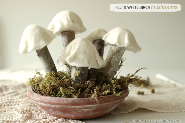 Felt & White Birch Mushrooms via homework (1)