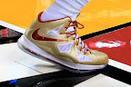 LeBron Sports Championship Gold LBJ X in Miami Heat Opener lebron james nba 121030 mia at bos 18 LeBron Sports Championship Gold LBJ X in Miami Heat Opener