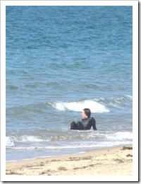 3.22.2012 Herring Cove girl in water w wet suit