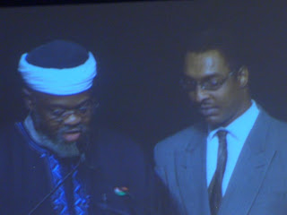Muhammad Ali Jr. receiving Lifetime awards for his father and mother.