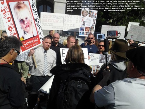 South Africa Project: Protesting Afrikaner/ Boer Genocide in Sacremento CALIFORNIA, 27 February 2012 - PHOTO: Censorbugbear Reports South Africa Project: Protesting Afrikaner/ Boer Genocide in Sacremento CALIFORNIA, 27 February 2012 - PHOTO: Censorbugbear Reports