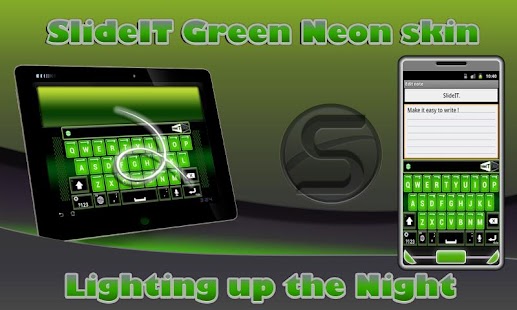 How to install SlideIT Green Neon Skin lastet apk for pc