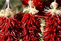 Drying chilis.