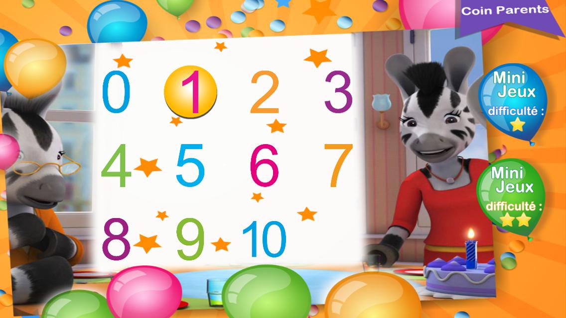 Android application Learn to count with Zou screenshort