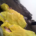 Emma, Lily and Dad take naps at the top as we wait for the clouds to break-up and show us the view.