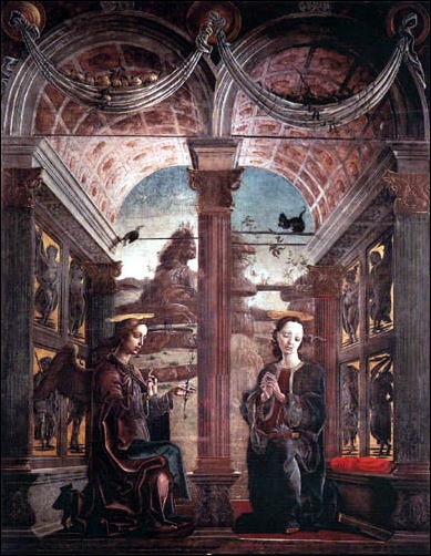 Cosmè Tura, Annonciation 1469 Cosmè Tura, Annonciation 1469