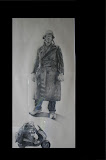 Klaas - 52 x 95 cm - potlood op papier (Serie 'Karakteristieke Hiekers')