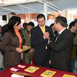 Presidente Asoc.Comerciantes, con Alcalde y Diputada.