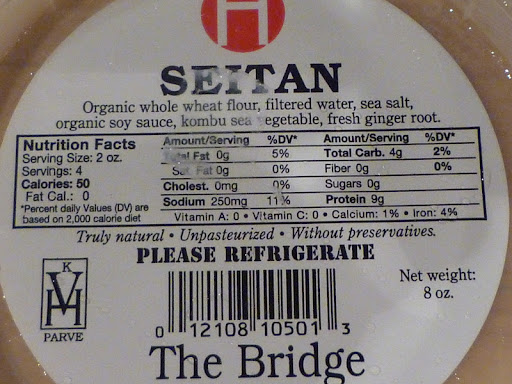 Here's what a package of seitan might look like.