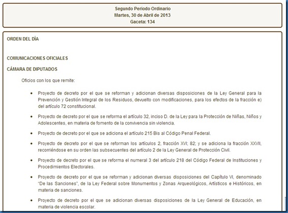 minuta senado