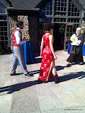 Robin looks ready to kick some ass.  This is the best wedding outfit I've ever seen.