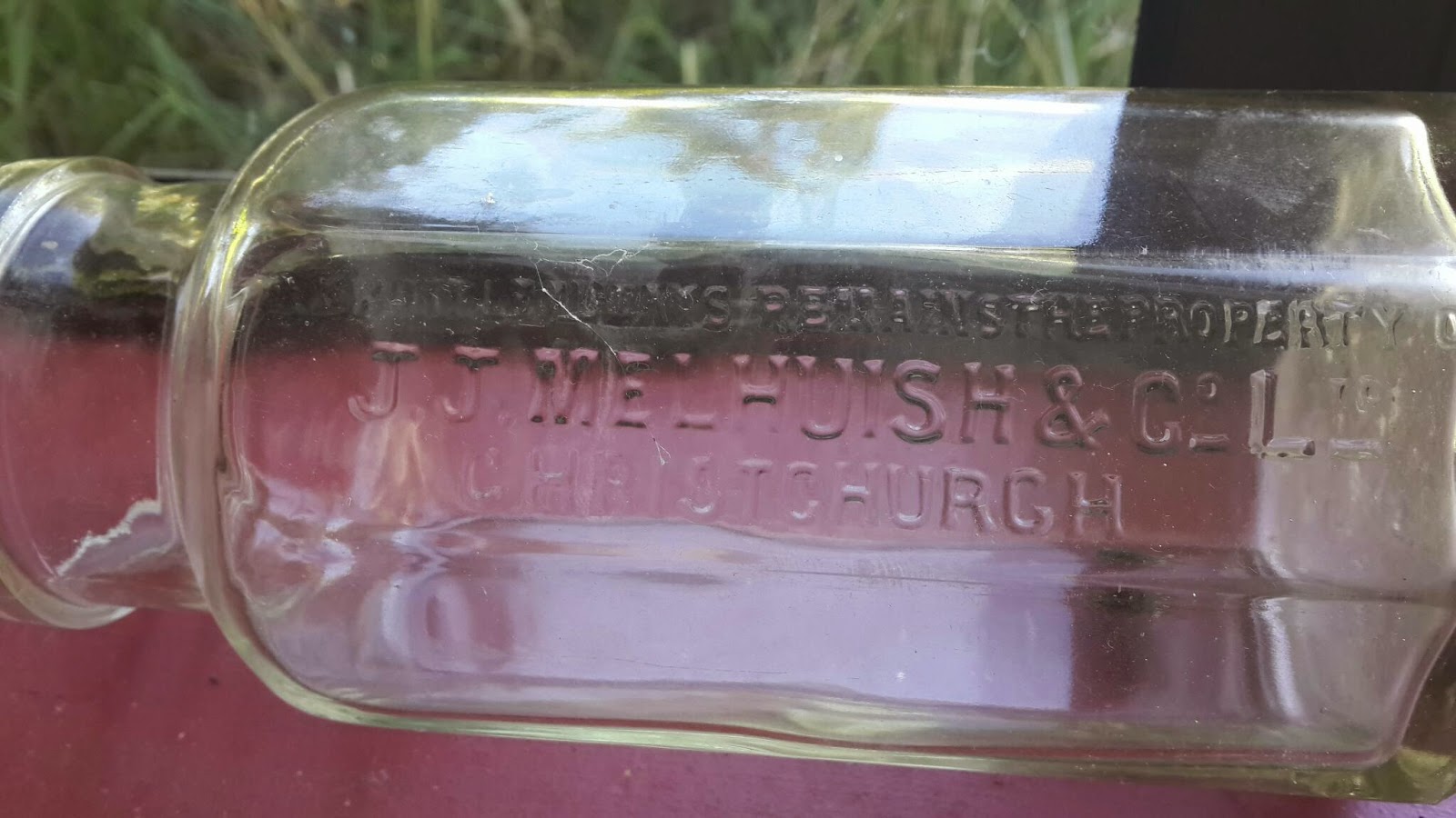 Have twins will travel Old Nz glass bottles