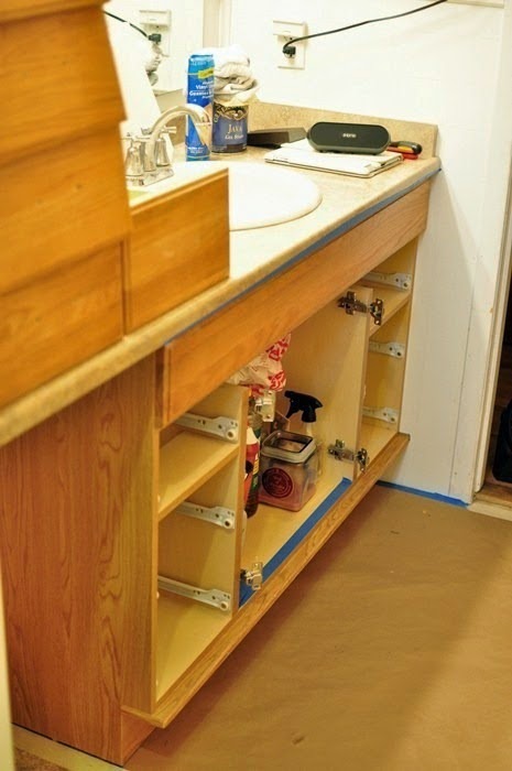 The best, most detailed tutorial for staining lighter cabinets a darker color. She uses espresso/java stain, but any darker stain works. Monica still replies to emails if you need help during your project! The best, most detailed tutorial for staining lighter cabinets a darker color. She uses espresso/java stain, but any darker stain works. Monica still replies to emails if you need help during your project!