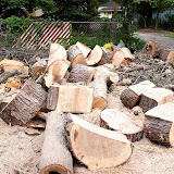 Pieces small enough for two men to pick up