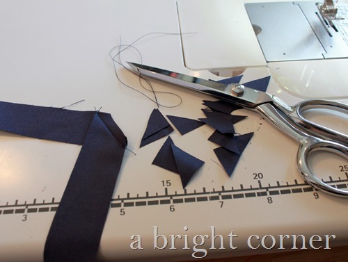 How to add a flange to a quilt border - a tutorial from A Bright Corner