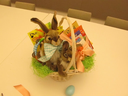 I outfitted one of these bunnies with a gingham tie.