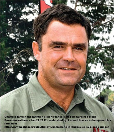 DuToit Francois Roossenekal Limoppo murdered Jan22 2012