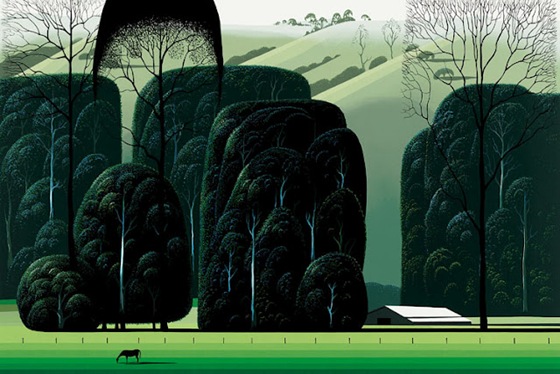 Illustration by Eyvind Earle Illustration by Eyvind Earle
