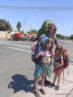 Leaving Nazca withour backpacks on