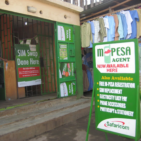 In Kenya, you can make payments, receive your wages and even save money on your mobile phone using Mpesa from Safaricom
