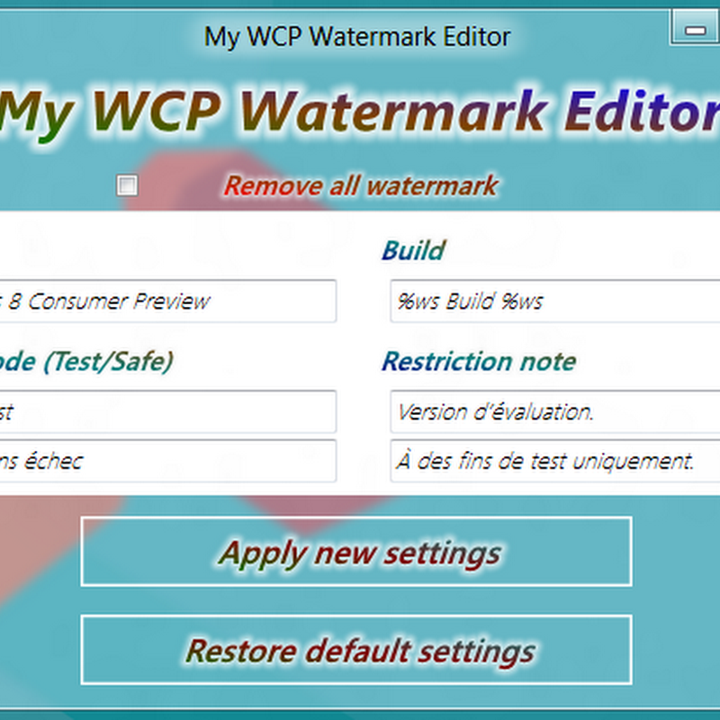 How to Remove Windows 8 Consumer Preview Watermark?