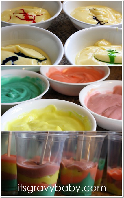 Rainbow Pudding Pops