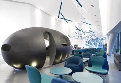 coffee cafe interior design futuristic 