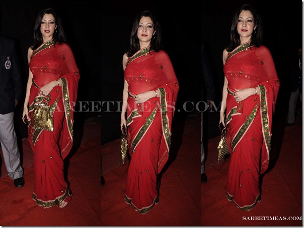 Aditi_Govitrikar_Red_Saree