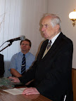 Přednáška v prostorách radnice v Přešticích - Jan Šoltész, někdejší farář přeštického ev. sboru.