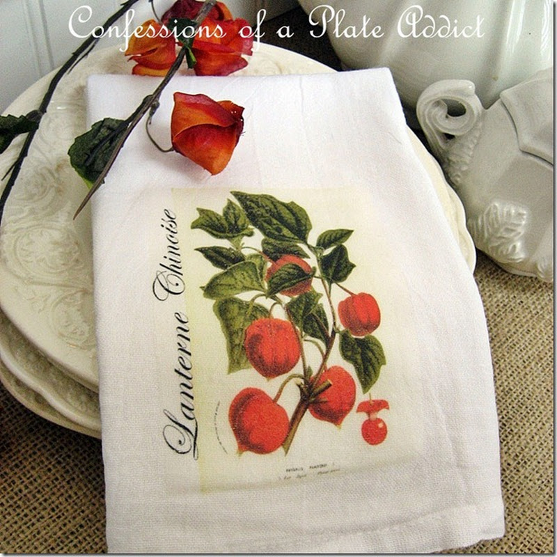 A Botanical Tea Towel for Fall and a Fabulous Surprise!