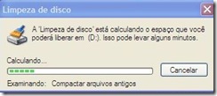 limpeza de disco calculando limpeza de disco calculando