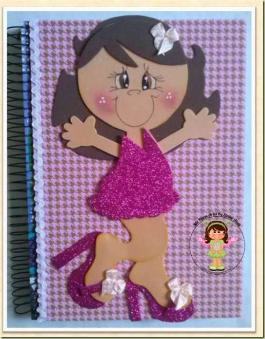 Caderno decorado menina 2