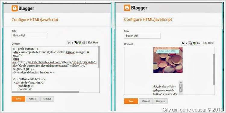 adding html for blog button